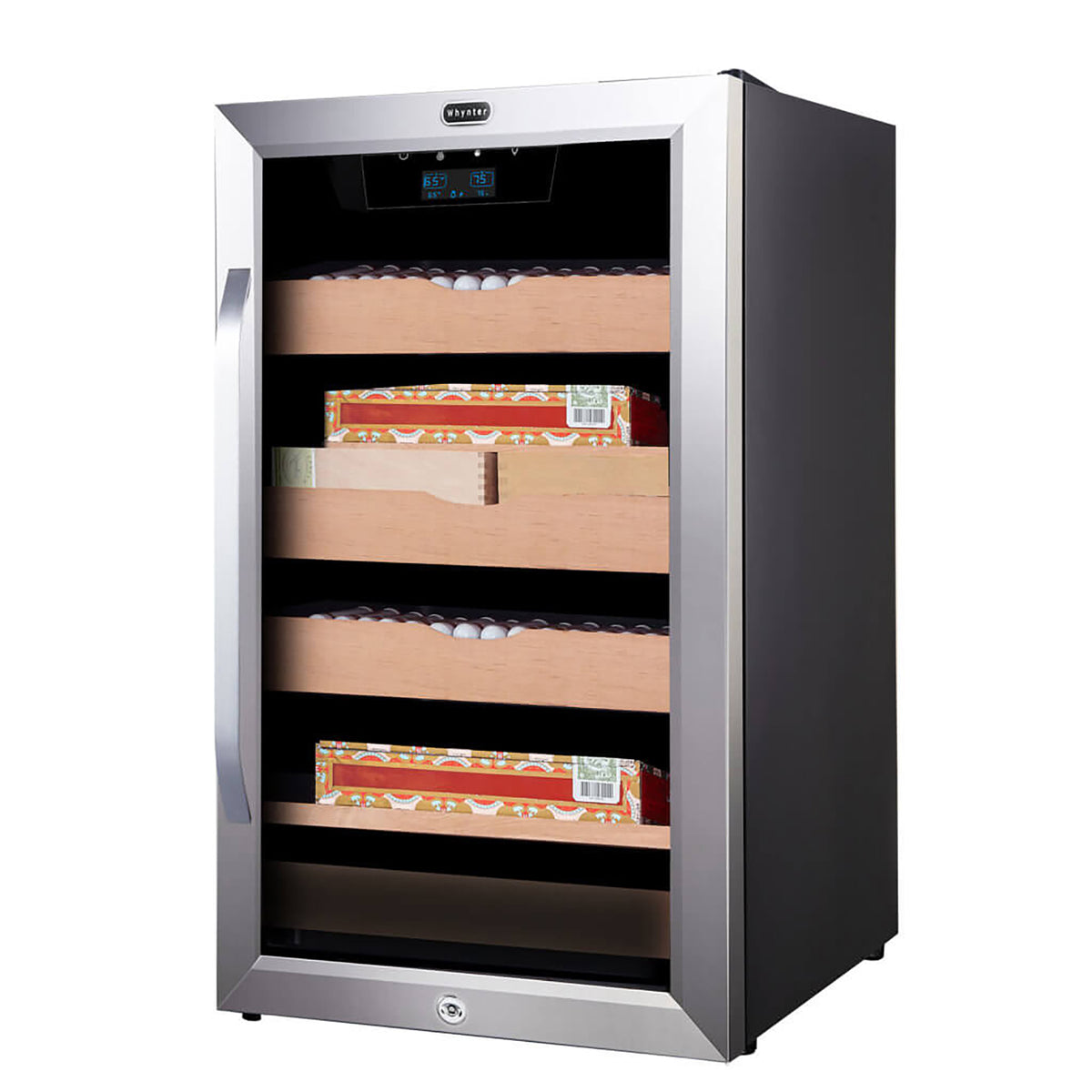 Whynter CHC-421HC 650-Count 4.2 cu.ft. Electric Cigar Cabinet Cooler and Humidor with Humidity Temperature Control Cooling & Heating and Spanish Cedar Shelves - product image 2