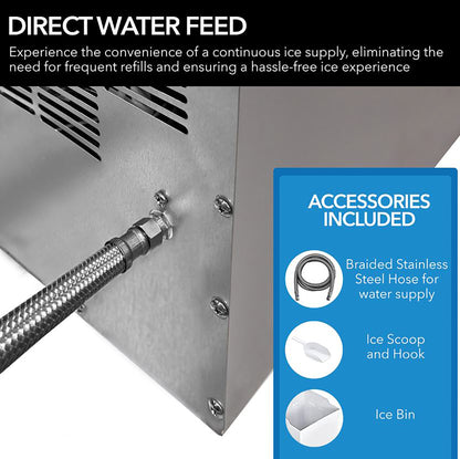 Whynter MIM-14231SS 14'' Undercounter Automatic Stainless Steel Marine Ice Maker 23lb Daily Output - product image 3