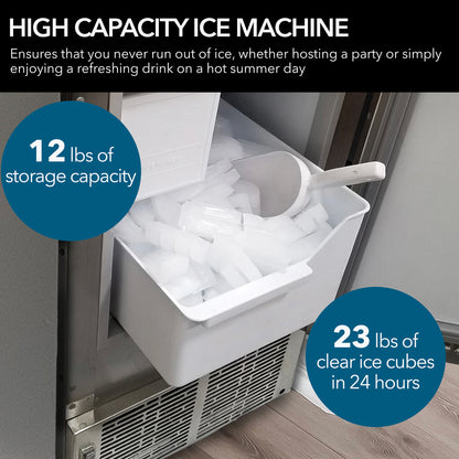 Whynter MIM-14231SS 14'' Undercounter Automatic Stainless Steel Marine Ice Maker 23lb Daily Output - product image 4