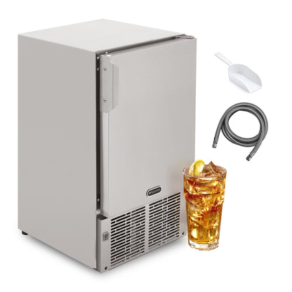 Whynter MIM-14231SS 14'' Undercounter Automatic Stainless Steel Marine Ice Maker 23lb Daily Output - front view