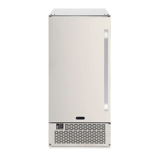 Whynter UIM-502SS 15" Built-In Ice Maker 80lb capacity Clear Ice Cube with NSF Inline Water Filter - front view