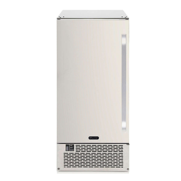 Whynter UIM-502SS 15" Built-In Ice Maker 80lb capacity Clear Ice Cube with NSF Inline Water Filter - front view